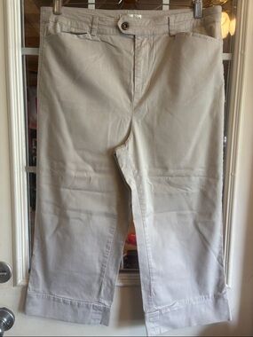Christopher & Banks Light Beige/Cream Chino Capris